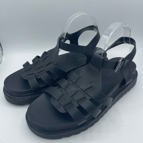 Lane Bryant Dream Cloud Gladiator Sandals Size 11.5 Wide black 90’s Chunky Y2K - Picture 1 of 6